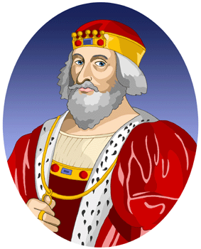 Drawing of King David II of Scots - � Nash Ford Publishing