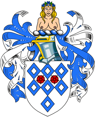 The Braybrooke Coat of Arms, including Crest - � Nash Ford Publishing