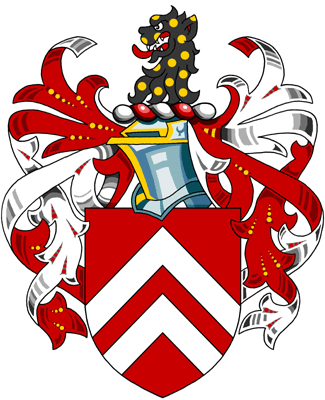 The Hyde Coat of Arms, including Crest - © Nash Ford Publishing