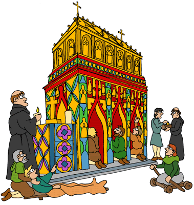 Pilgims at a Saint's Shrine - � Nash Ford Publishing