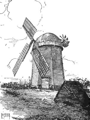 Old sketch of the Windwmill at East Ilsley