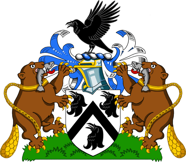 The Norreys (alias Ravenscroft) Coat of Arms, incuding Crest & Supporters - © Nash Ford Publishing