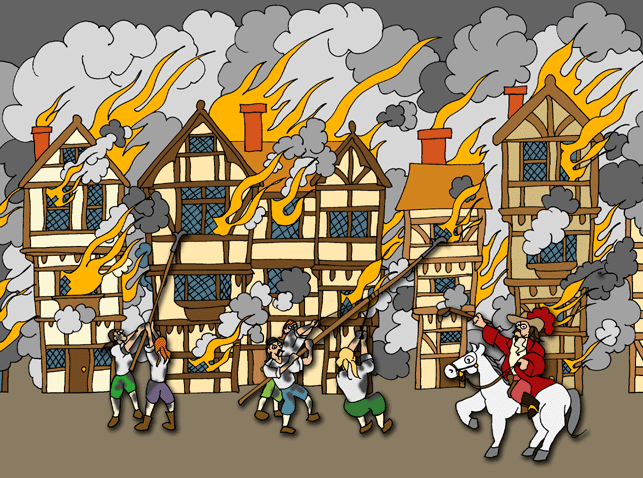 Lord Craven fights the Great Fire of London - © Nash Ford Publishing